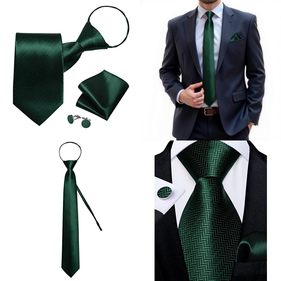Mens Formal - Silk Zipper Ties for Men,Paisley Solid