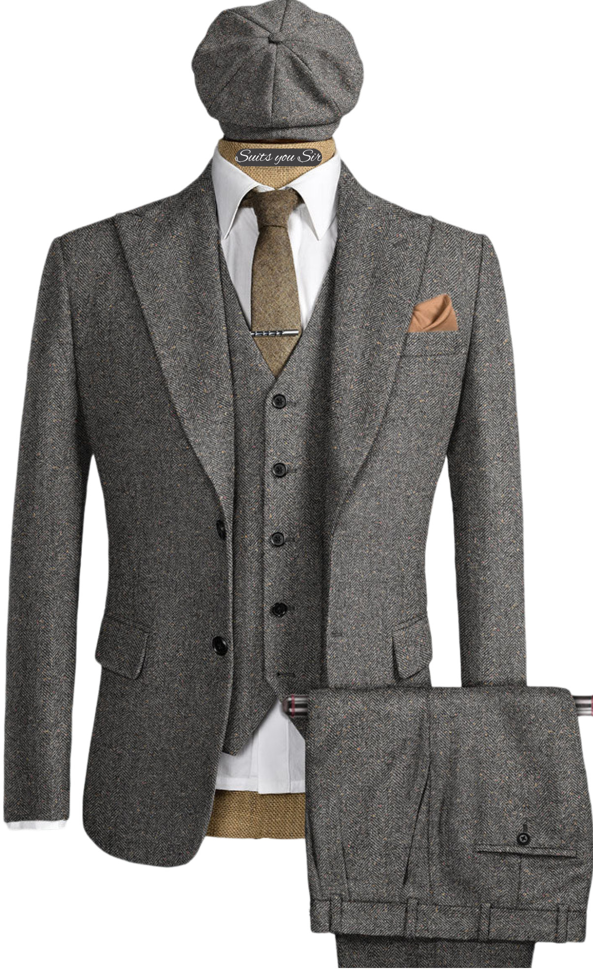 Mens Herringbone Suits 3 Piece - Men'S Formal Wear No Suit 리뷰 및 가격