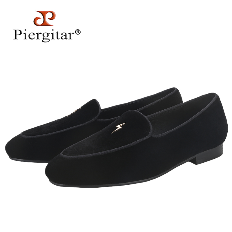 Piergitar Black Color Velvet M - Men'S Formal Wear Slippers 리뷰 및 가격