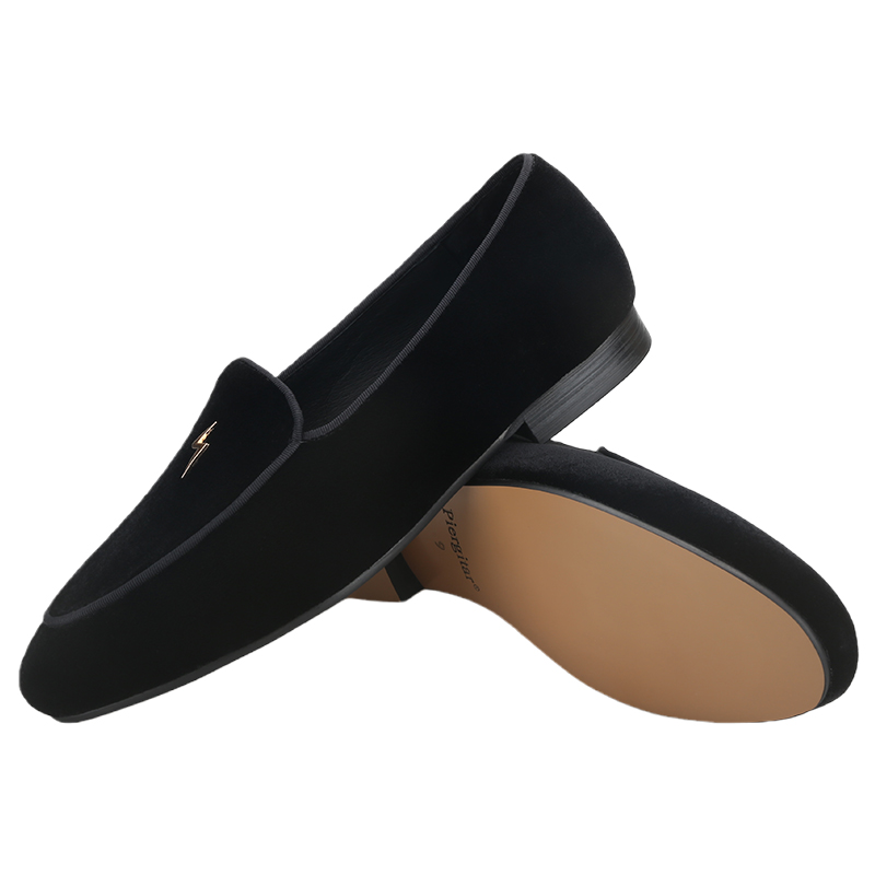Piergitar Black Color Velvet M - Men'S Formal Wear Slippers 리뷰 및 가격