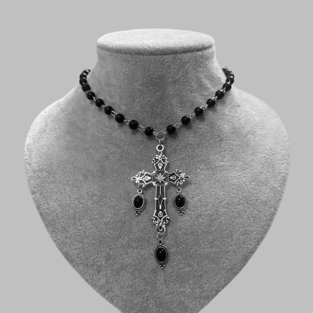 Gothic Punk Black Crystal Cros - Men'S Gothic Formal Wear 리뷰 및 가격
