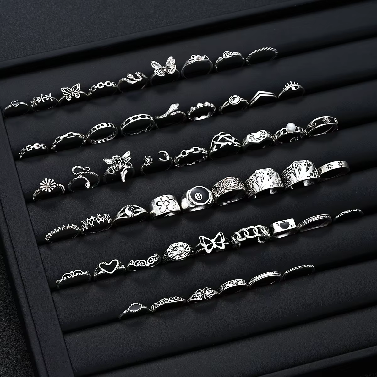 51 Pcs Punk Ring Set For Women - Men'S Gothic Formal Wear 리뷰 및 가격