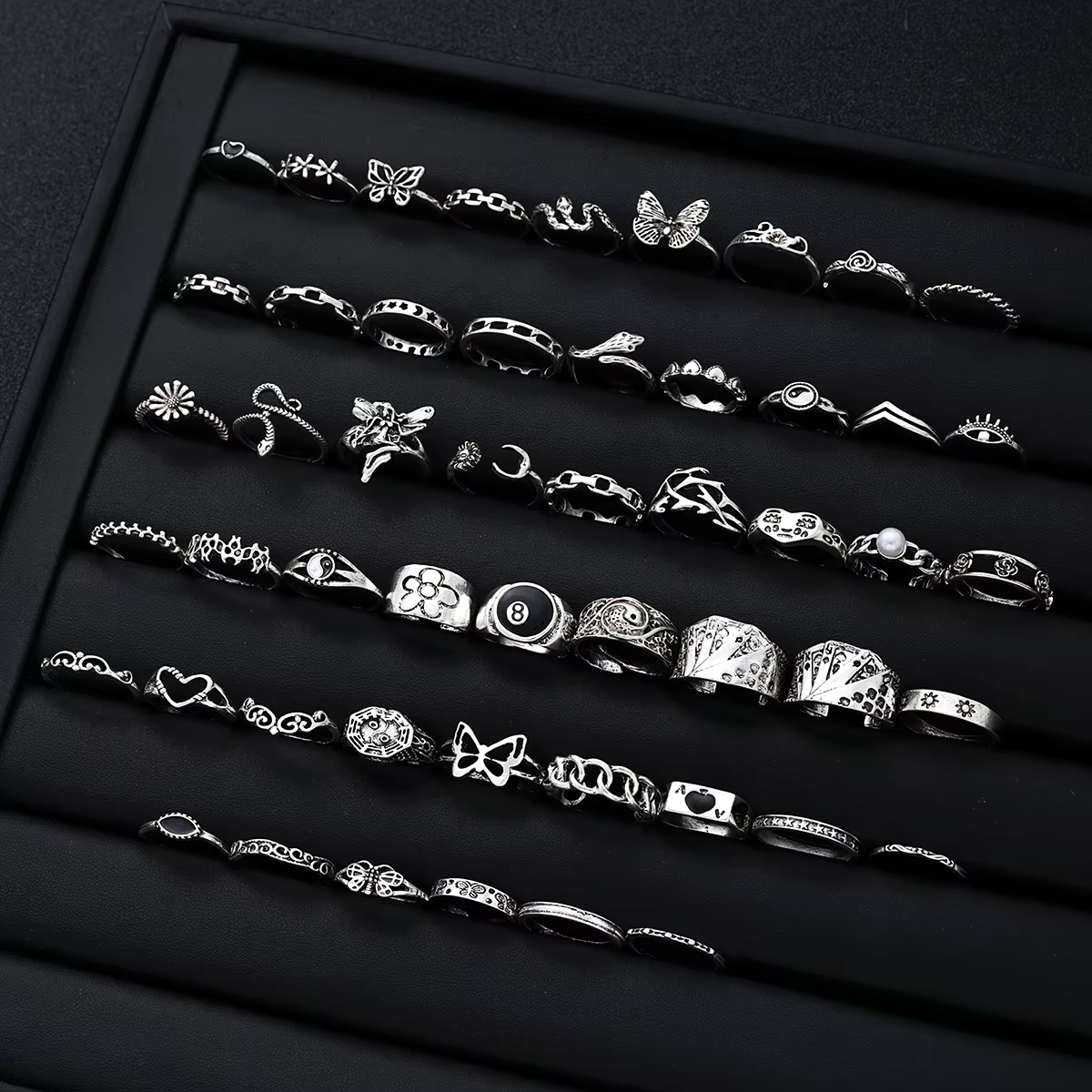 51 Pcs Punk Ring Set For Women - Men'S Gothic Formal Wear 리뷰 및 가격