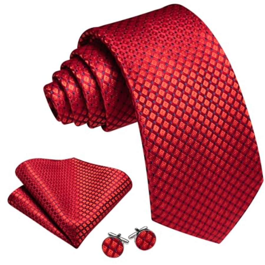 Men Plaid/Striped Ties Set Sil - Mens Formal 리뷰 및 가격