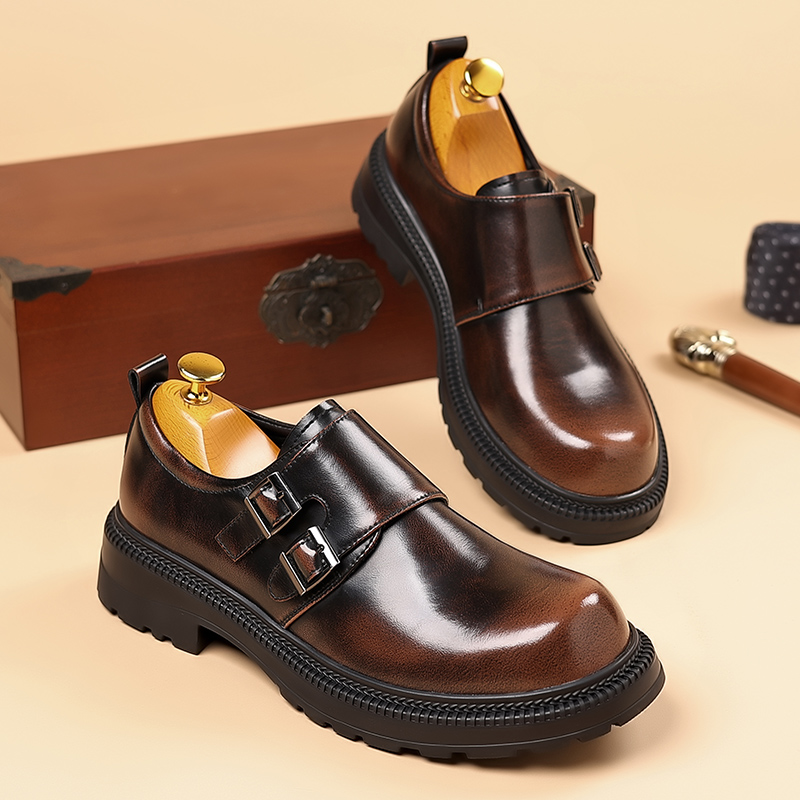 Retro Brown Men's Leather Casu - High End Men'S Formal Wear 리뷰 및 가격