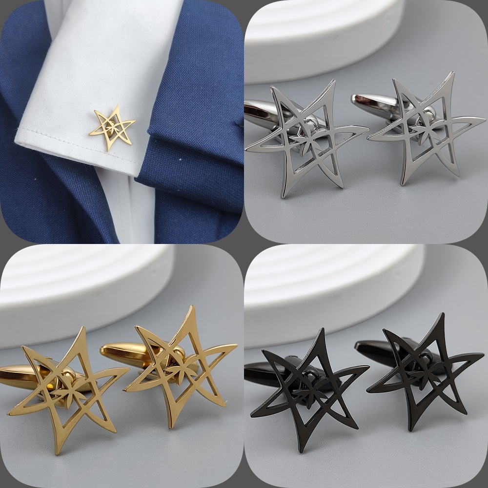Hexagonal star gold-plated cuf - Men'S Gothic Formal Wear 리뷰 및 가격