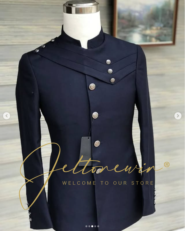 Men's Navy Blue Suit Set with  - Men Formal Wear Design 리뷰 및 가격