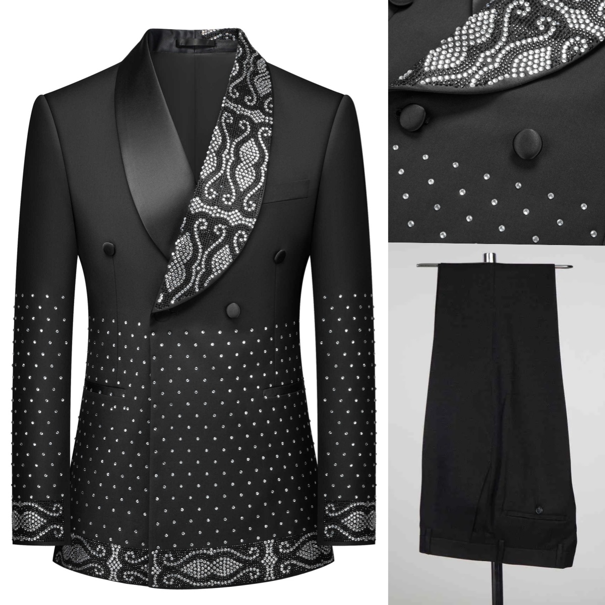 Real Picture Men Suit Crystal  - Men'S Formal Wear No Suit 리뷰 및 가격