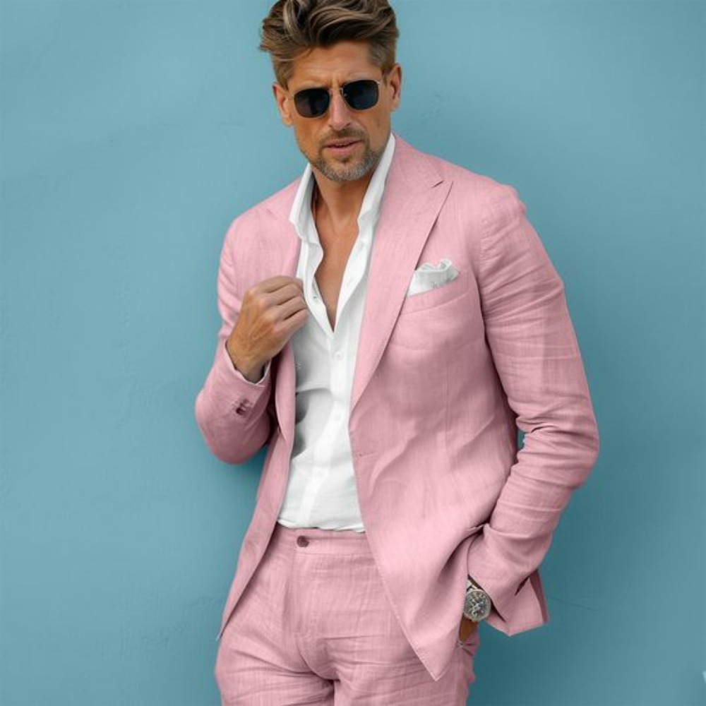 Linen Wedding Men Suits Slim F - Men'S Formal Wear No Suit 리뷰 및 가격