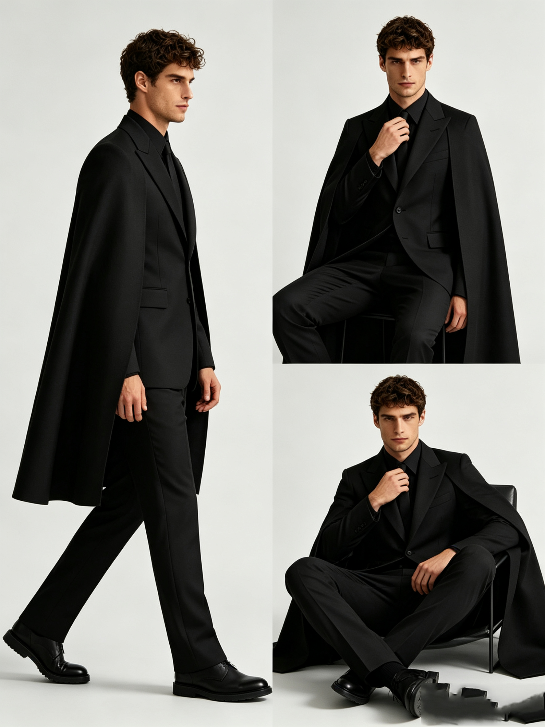 Designer Black Wrap Men Suit S - Men Formal Wear Design 리뷰 및 가격
