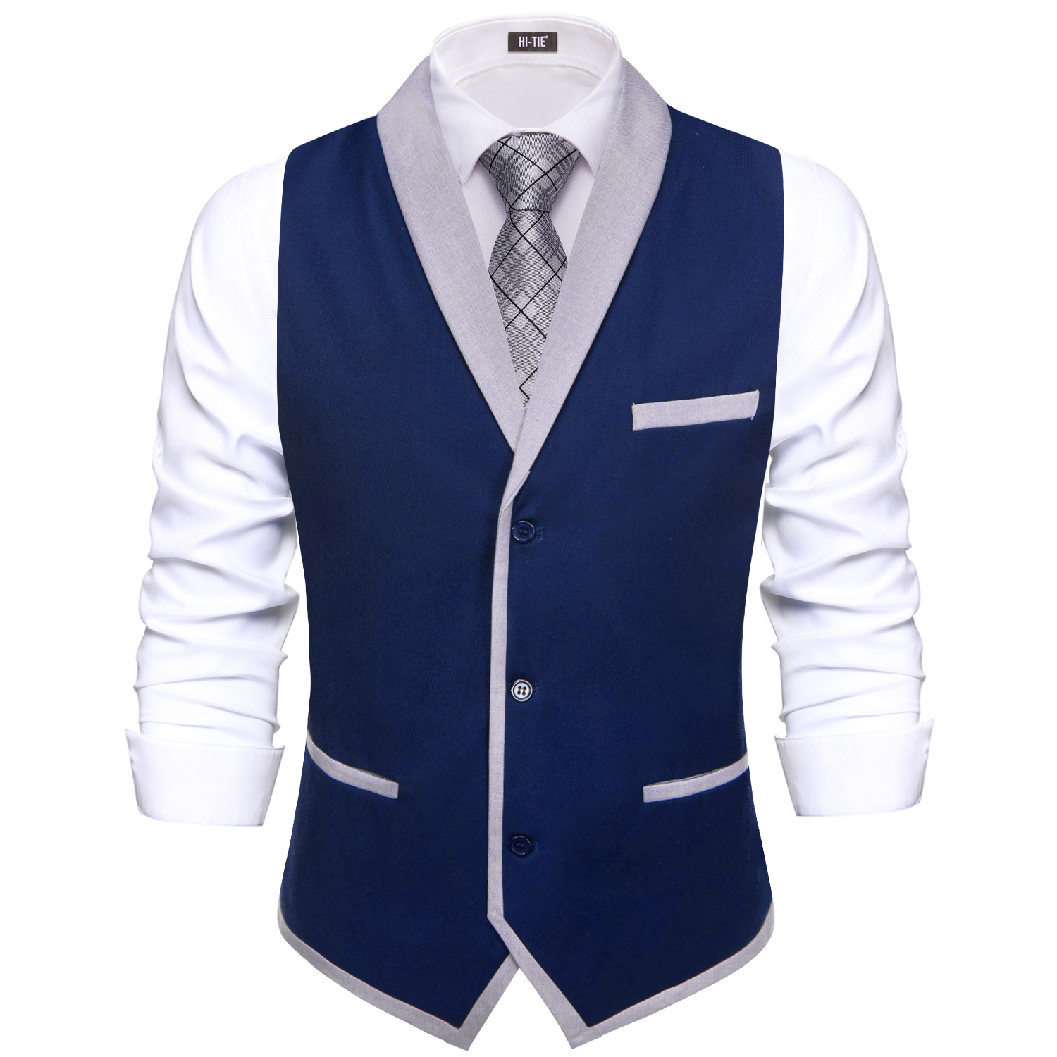 Lapel Single Waistcoat Navy Bl - Men'S Formal Wear Waistcoat 리뷰 및 가격