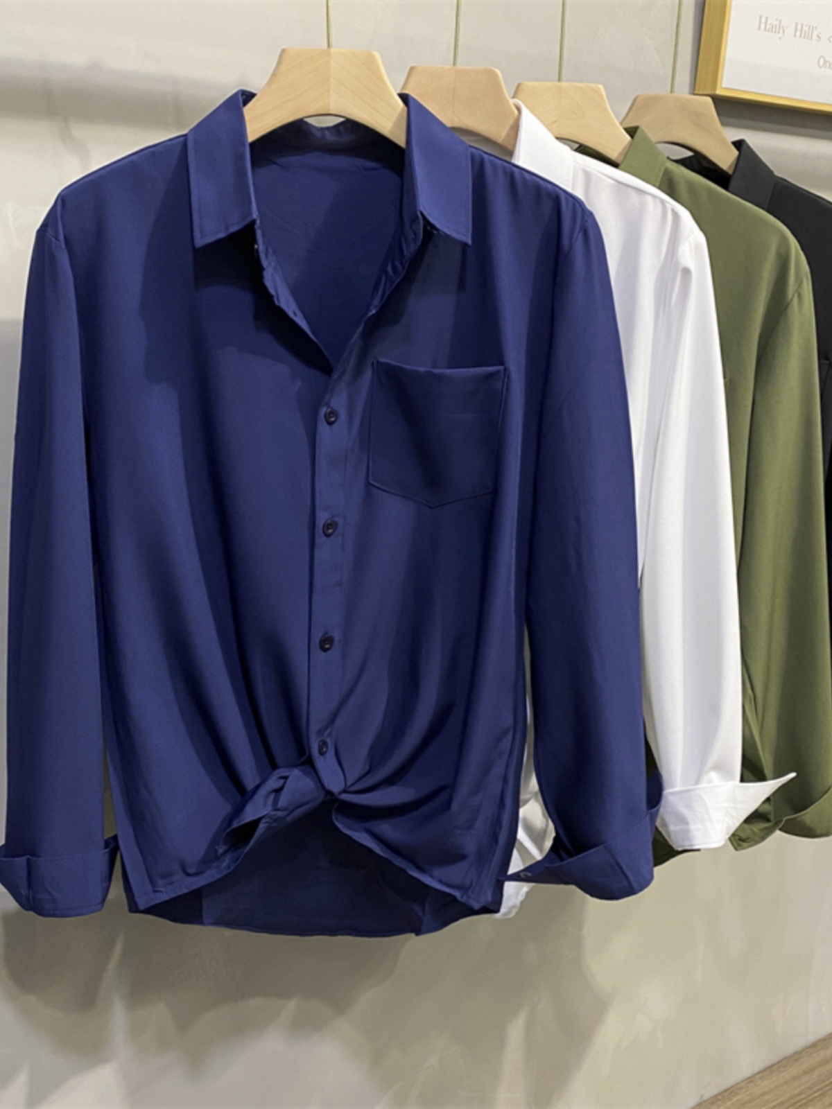 White Long Sleeve Shirt Jacket - High End Men'S Formal Wear 리뷰 및 가격
