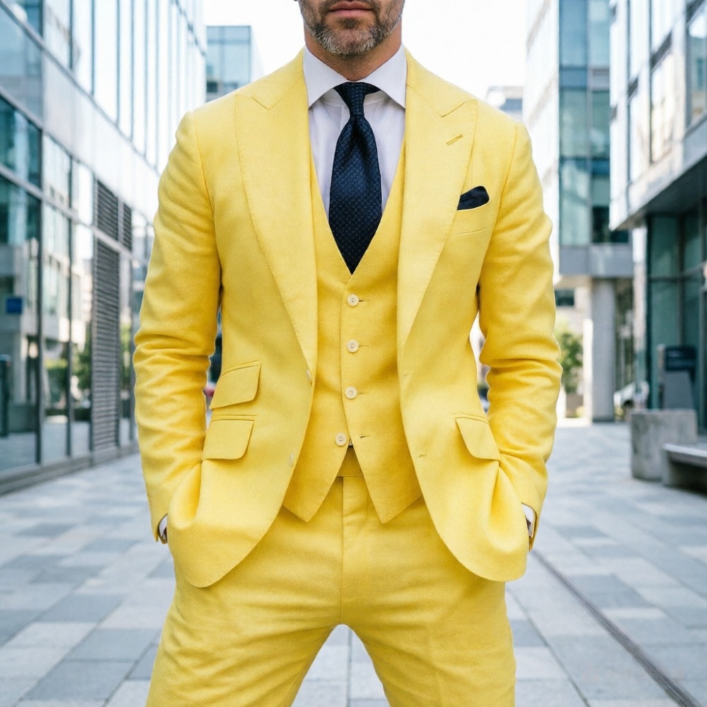 Sky Blue Linen Men Wedding Tux - Men'S Formal Wear No Suit 리뷰 및 가격