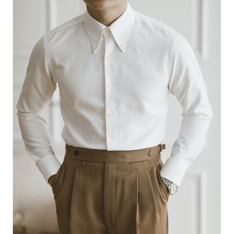 Oxford Shirt Men Long-sleeved  - Mens Formal 리뷰 및 가격