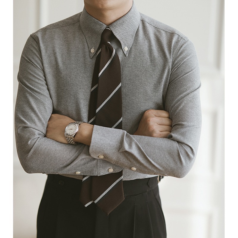 Oxford Shirt Men Long-sleeved  - Mens Formal 리뷰 및 가격