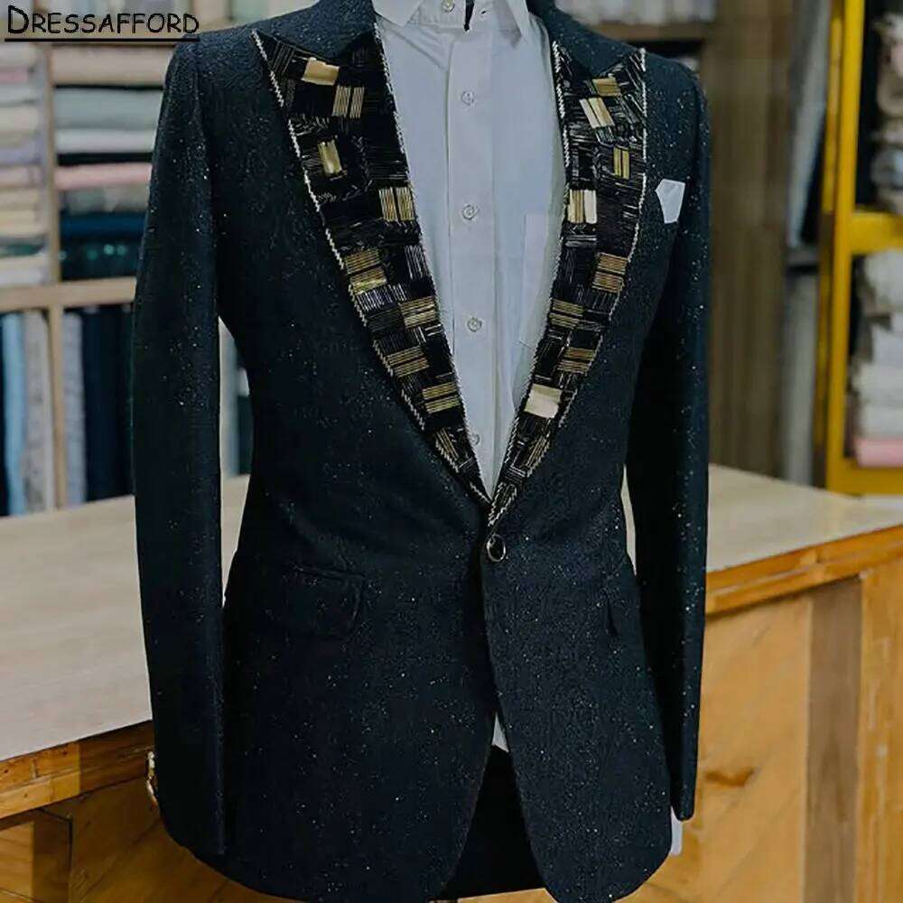 Black Men Business Glitter Cry - Men'S Formal Wear No Suit 리뷰 및 가격