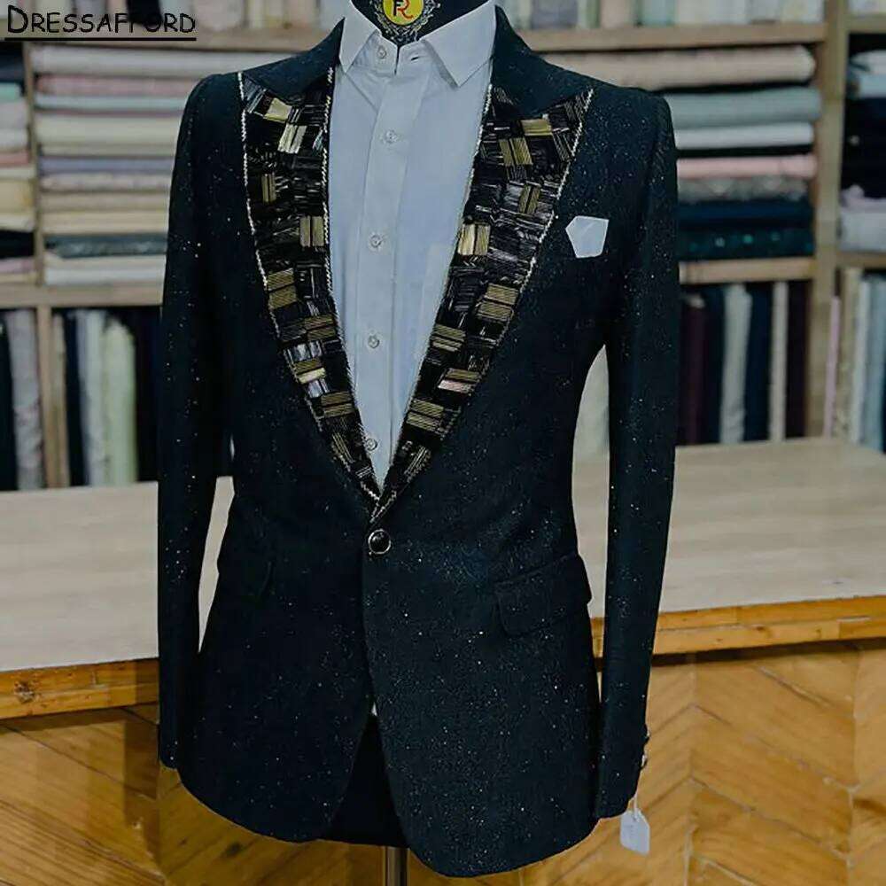 Black Men Business Glitter Cry - Men'S Formal Wear No Suit 리뷰 및 가격